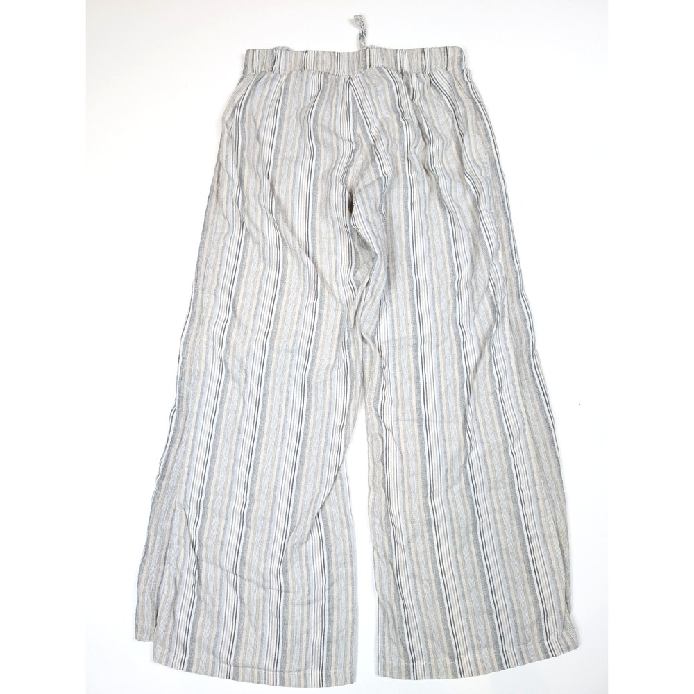 Just Living Linen Blend Wide Leg Beach Pants Women's Size Medium - Picture 2 of 7